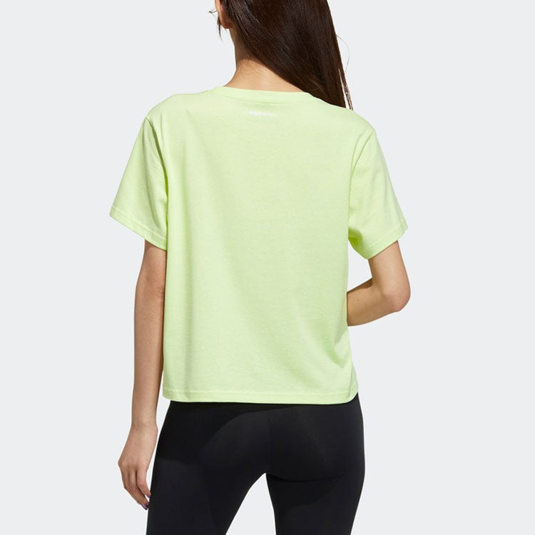 (WMNS) adidas neo Pattern Casual Sports Cartoon Short Sleeve Green H62004