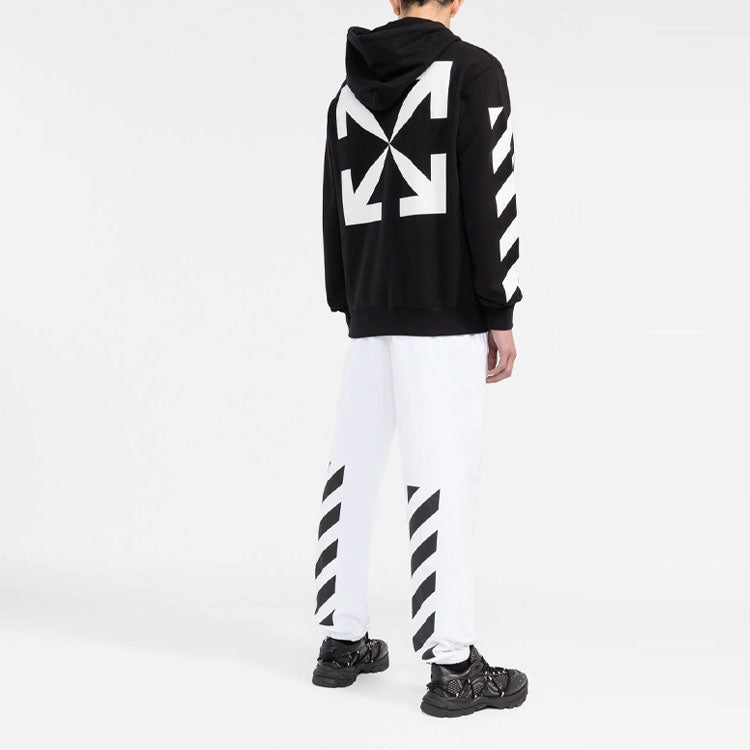 Men's Off-White SS22 Arrow Pattern Printing Loose Fit Autumn Black OMBB097C99FLE0121001