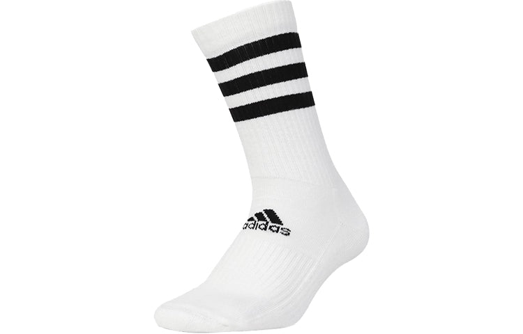 adidas Classical Mid Sports Basketball Socks 3 Pairs 'White' FH6628