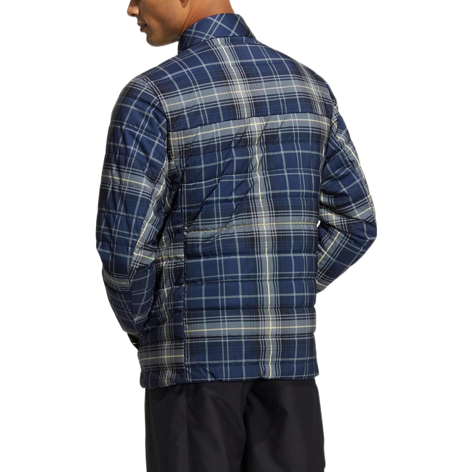 adidas Tartan Check Warm Padded Long Sleeve Full Zip Jacket Asia Sizing 'Teal' HG8217
