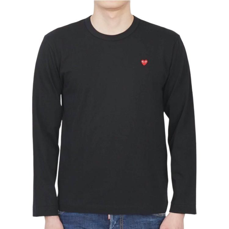 COMME des GARCONS PLAY SS25 Mini Heart Long Sleeve T-Shirt 'Black' AX-T308-051-1