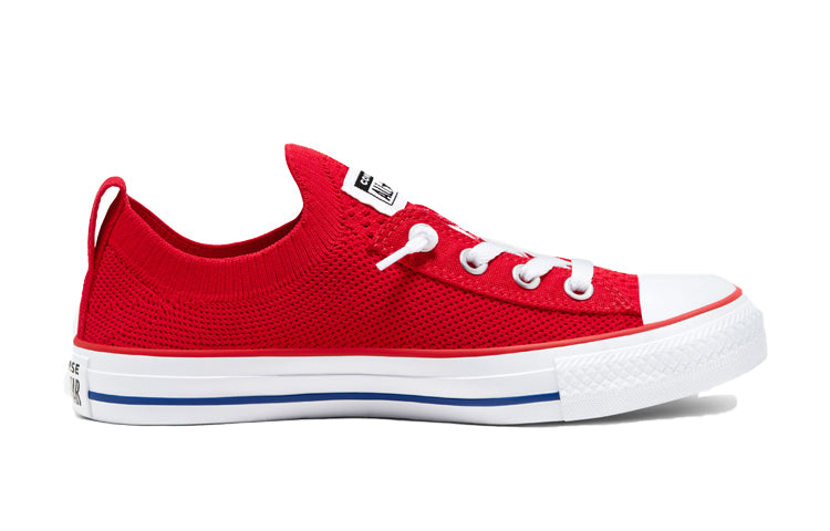 (WMNS) Converse Shoreline Knit Slip Chuck Taylor All Star Red White Sneakers 'Red White' 567026F