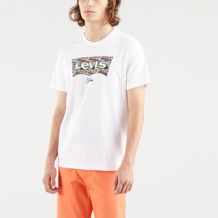 Men's Levis Logo Printing Short Sleeve White 22489-0318