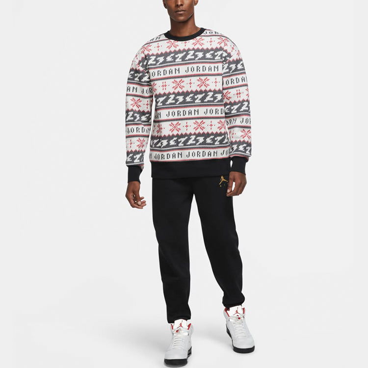 Air Jordan Jumpman Holiday Knit Stay Warm Cozy Casual Round Neck Black CT3460-010