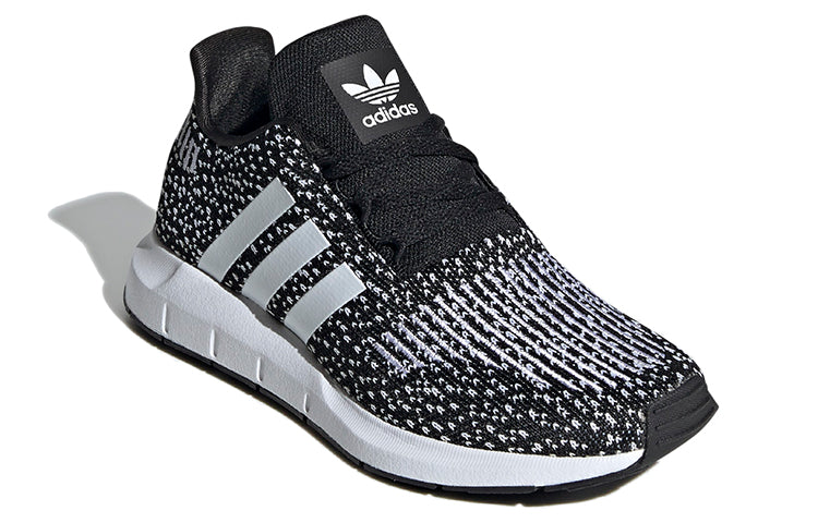 (GS) adidas Swift Run J 'Black White' EF5938