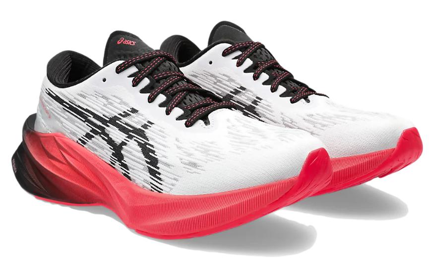(WMNS) ASICS Novablast 3 'White Black Electric Red' 1012B288-104