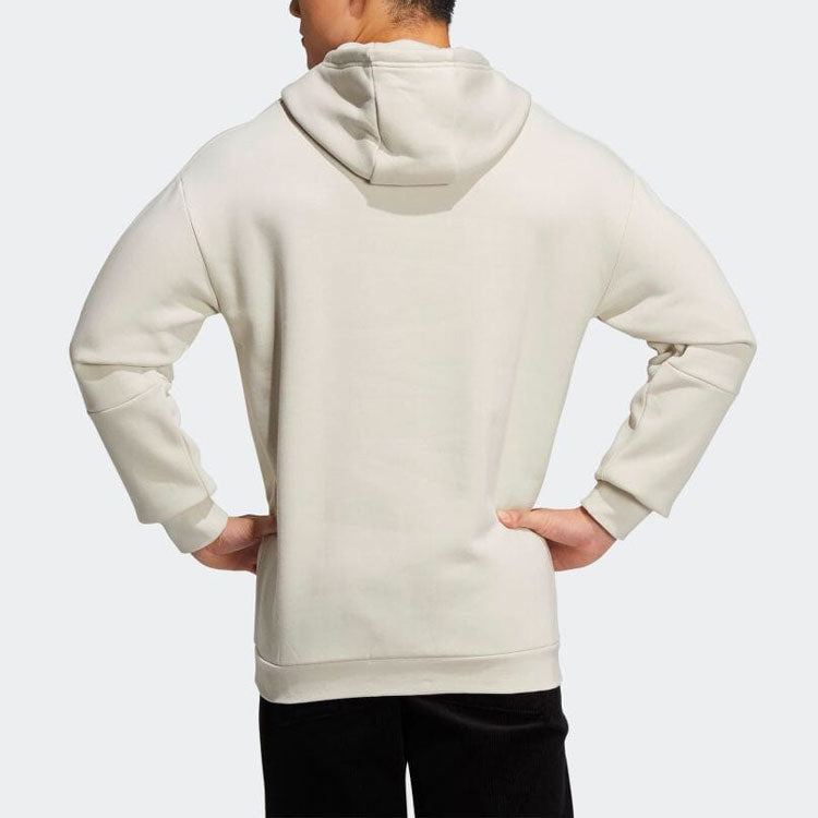 Men's adidas Logo Stay Warm Fleece Lined Sports Pullover Beige HG1841