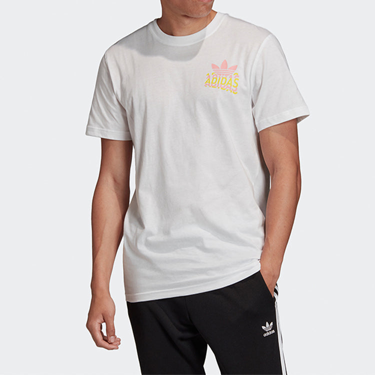 adidas originals MULTI FADE SP T Sports Short Sleeve White FM3379