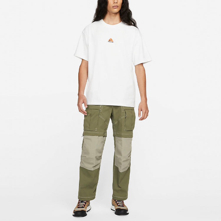 Nike ACG Logo Embroidered Pattern Loose Round Neck Short Sleeve White DQ1815-121