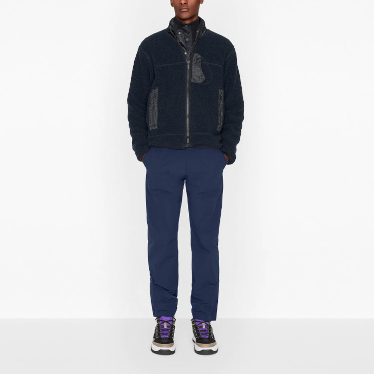 DIOR SS21 Logo Print Casual Hooded Sweatshirt For Men Blue 113J405A0678_C585