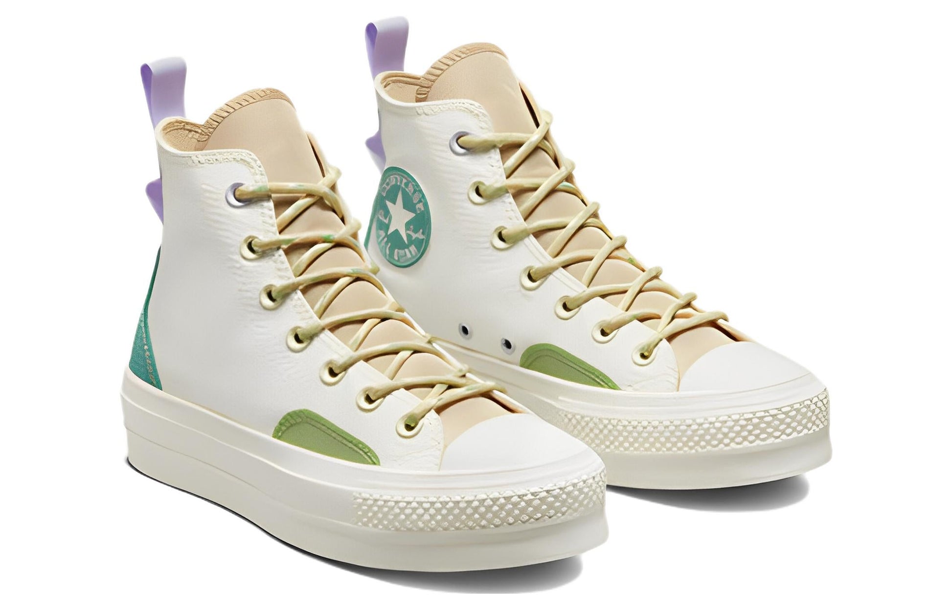 (WMNS) Converse Chuck Taylor All Star Lift Platform High 'Colorblock Overlay Algae Coast' A05127C