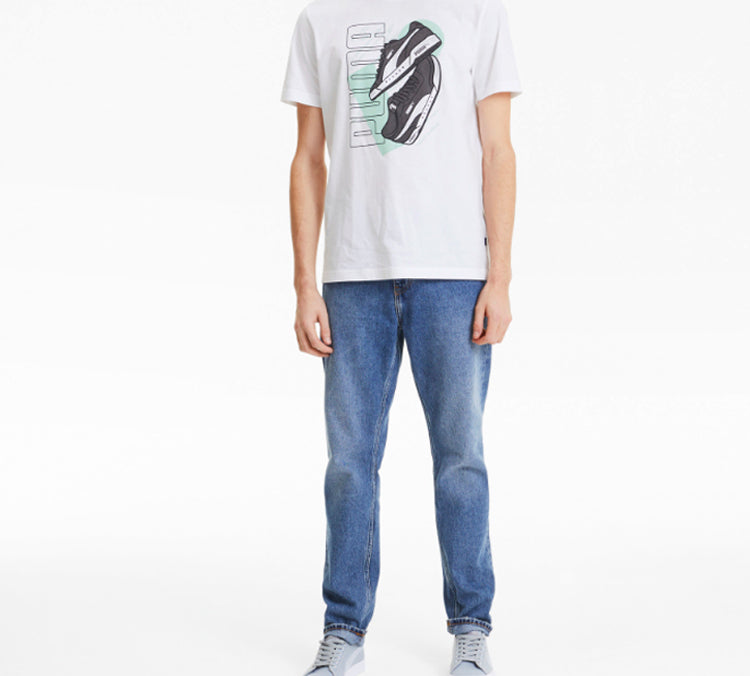 PUMA Sneaker Classic Casual Printing Short Sleeve White 581911-02
