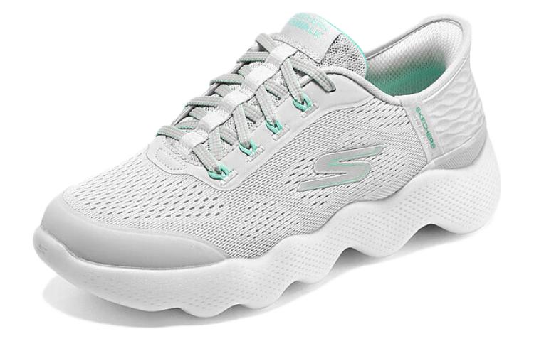 (WMNS) Skechers GO WALK Massage Fit 'Grey Aqua' 124916-GYAQ