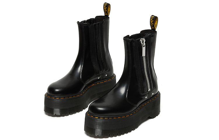(WMNS) Dr. Martens 2976 Max Leather Platform Chelsea Boots 'Black' 26903001