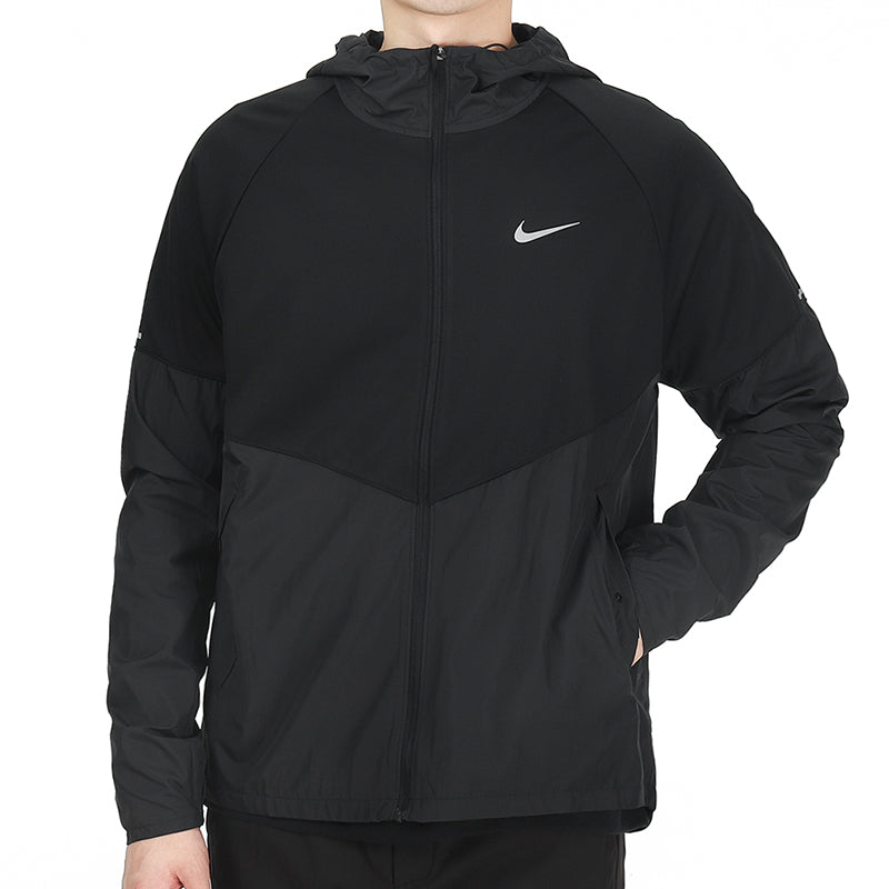 Nike M Nk TF Turf Rpl Miler Jacket hooded Cardigan Zipper Windproof Splicing Black DH6682-010