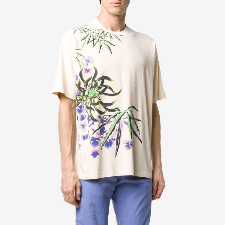 Men's KENZO Flowers Printing Short Sleeve Pink FA5-5TS508-4SN-03