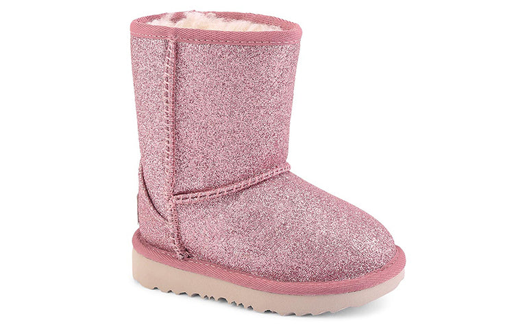 UGG Classic Short II Glitter (Big Kids) Pink 1111852K-PINK