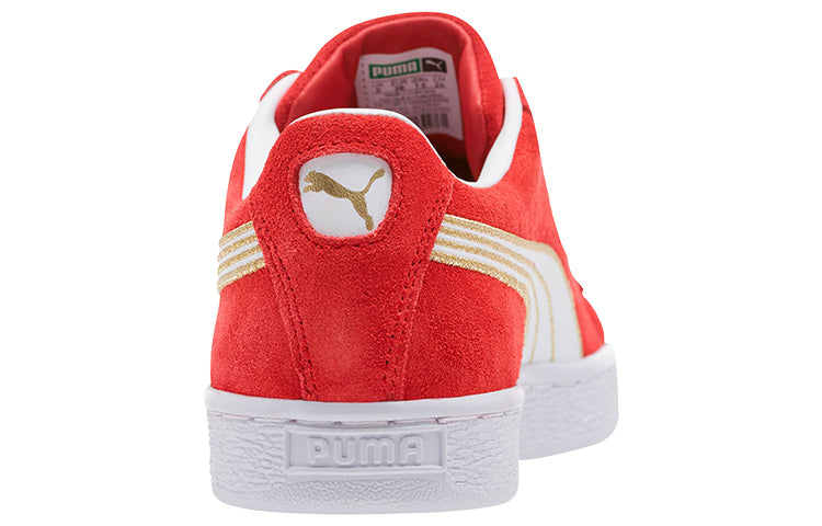 (WMNS) PUMA Suede Varsity Casual Sneakers Red/White/Golden 367735-03