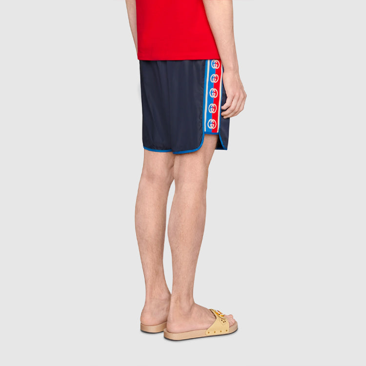 Gucci G Logo Striped Shorts For Men Navy 577800-XHABJ-4487
