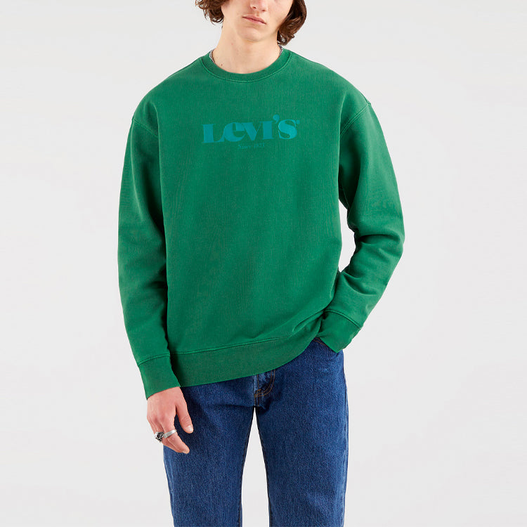 Men's Levis Logo Round Neck Pullover Green 38712-0014