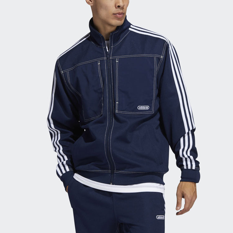 adidas originals Athletics Sports Stand Collar Jacket Navy Blue GN3807
