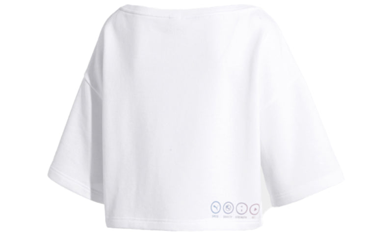 (WMNS) PUMA Alphabet Printing Pullover White 579782-02