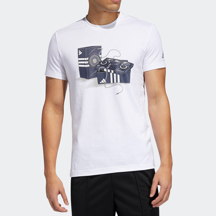 adidas Sports Round Neck Short Sleeve 'Shoe Box White' FT2823