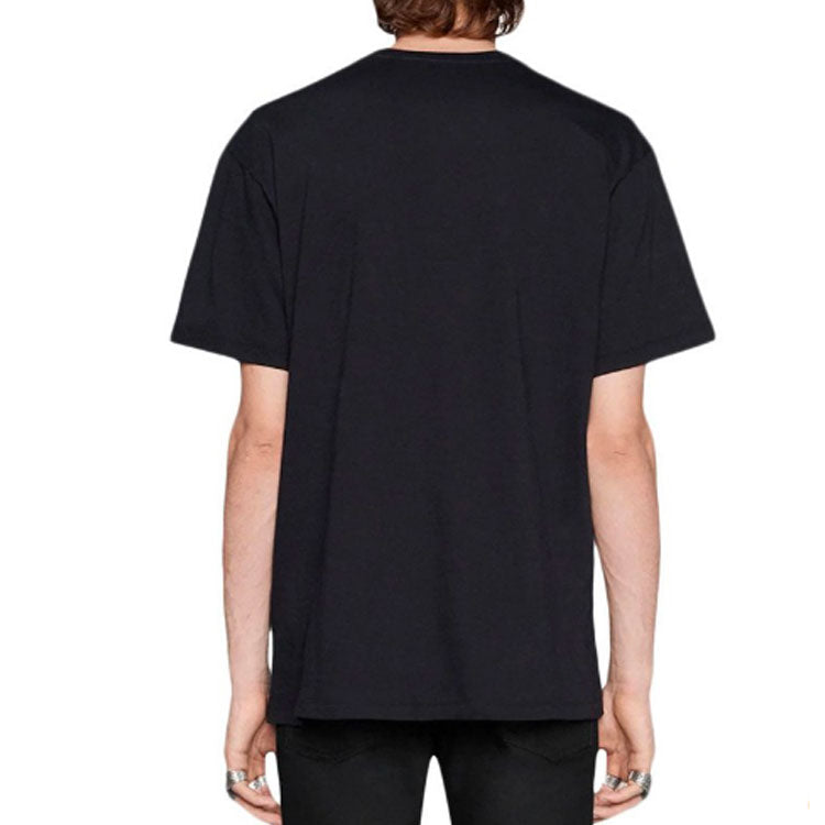 Gucci Colorful Belt Alphabet Short Sleeve Black 548334-XJA09-1082