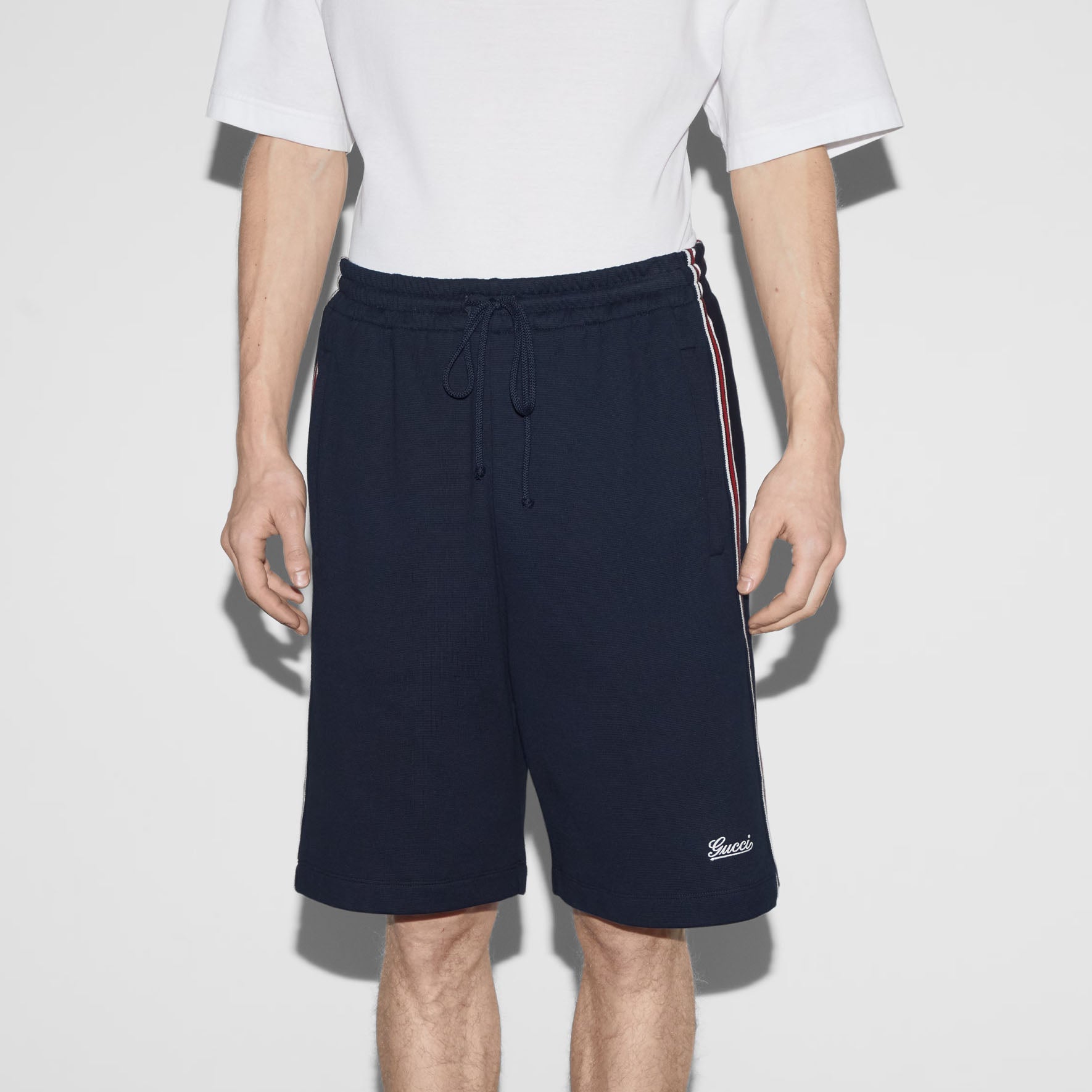 Gucci Cotton Jersey Basketball Shorts 'Navy Blue' 742381-XJGKU-4215