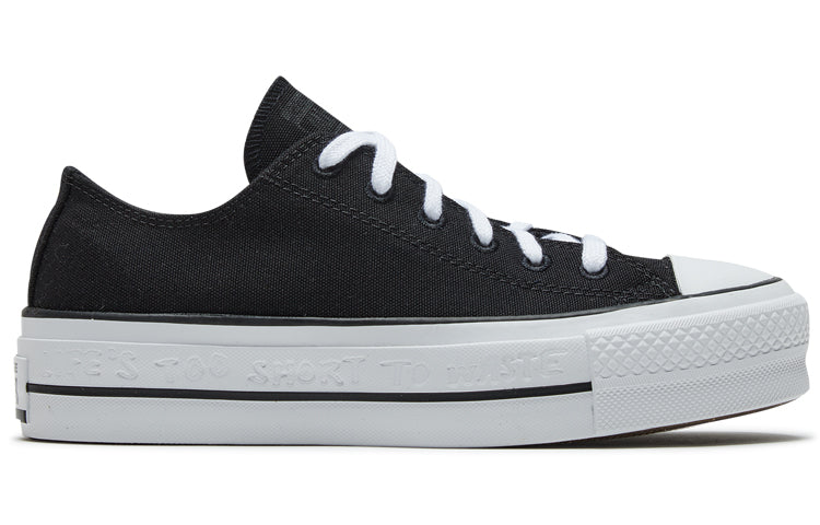 (WMNS) Converse Taylor All Star Lift Renew Canvas Thick Sole Black White 566231C