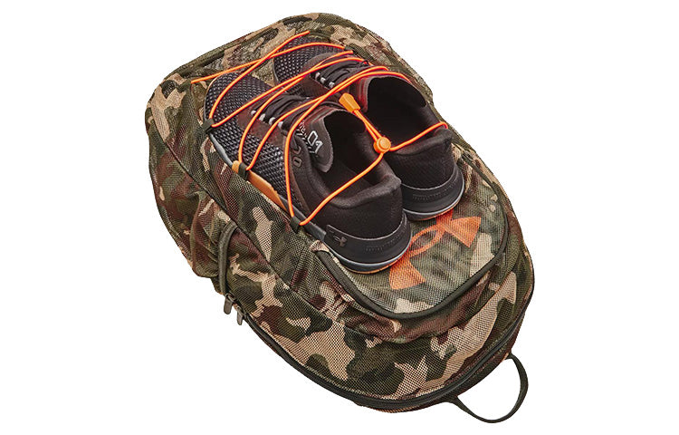 Under Armour Hustle Mesh Backpack 'Orange Green Camo' 1372288-310