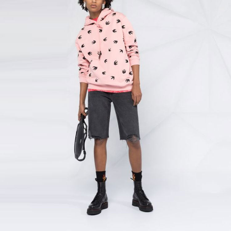 (WMNS) Alexander McQueen Pattern Printing Hoodie Pink 481637-ROR61-5701