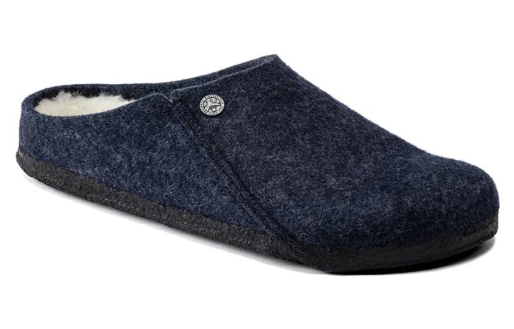 Birkenstock Zermatt Shearling Wool Felt Narrow Fit 'Dark Blue' 1017539