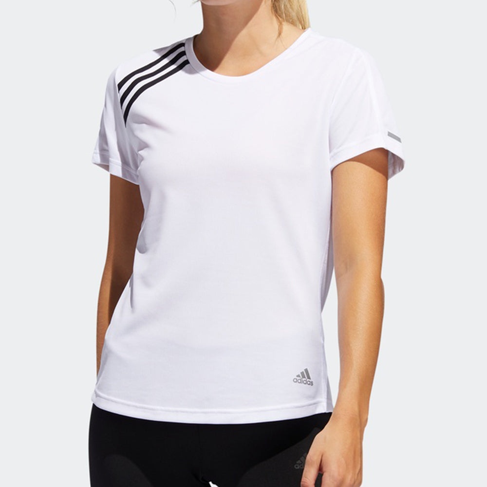 (WMNS) adidas RUN IT TEE 3S Running Sports Short Sleeve White ED9308