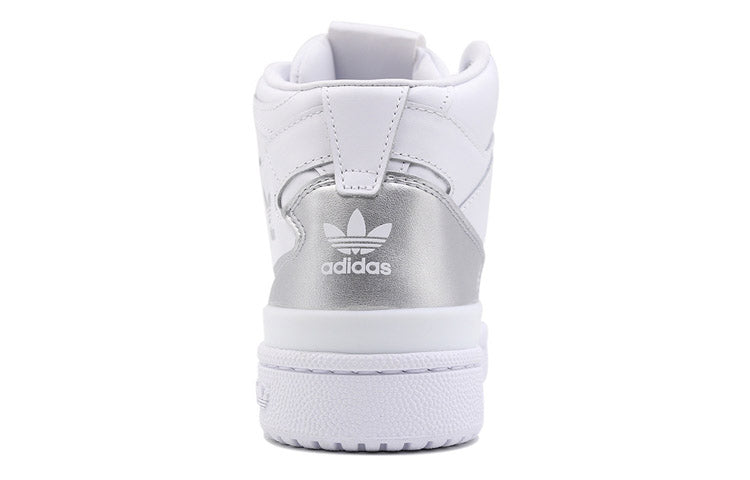(WMNS) adidas originals Forum Mid 'Refined White/Metallic Silver' D98182
