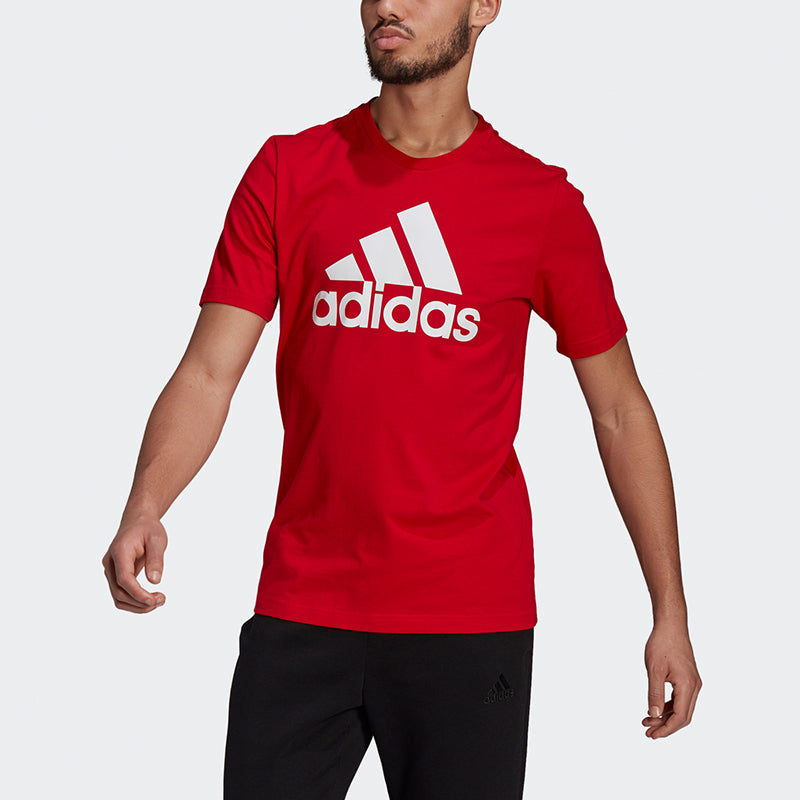 adidas M BL SJ T Sports Round Neck Short Sleeve Red GK9124