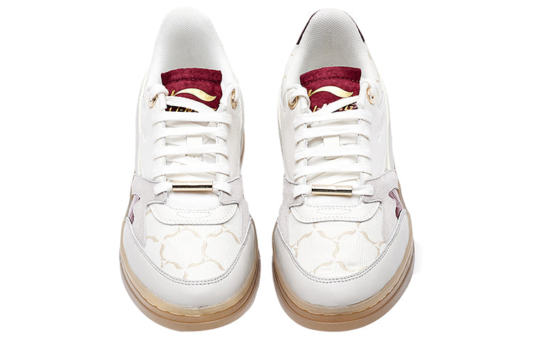 (WMNS) Li-Ning 1990 'White Red Tan' ALFR124-4