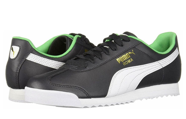 PUMA Roma Basic+ Low Top Running Shoes Black/Green 369571-01