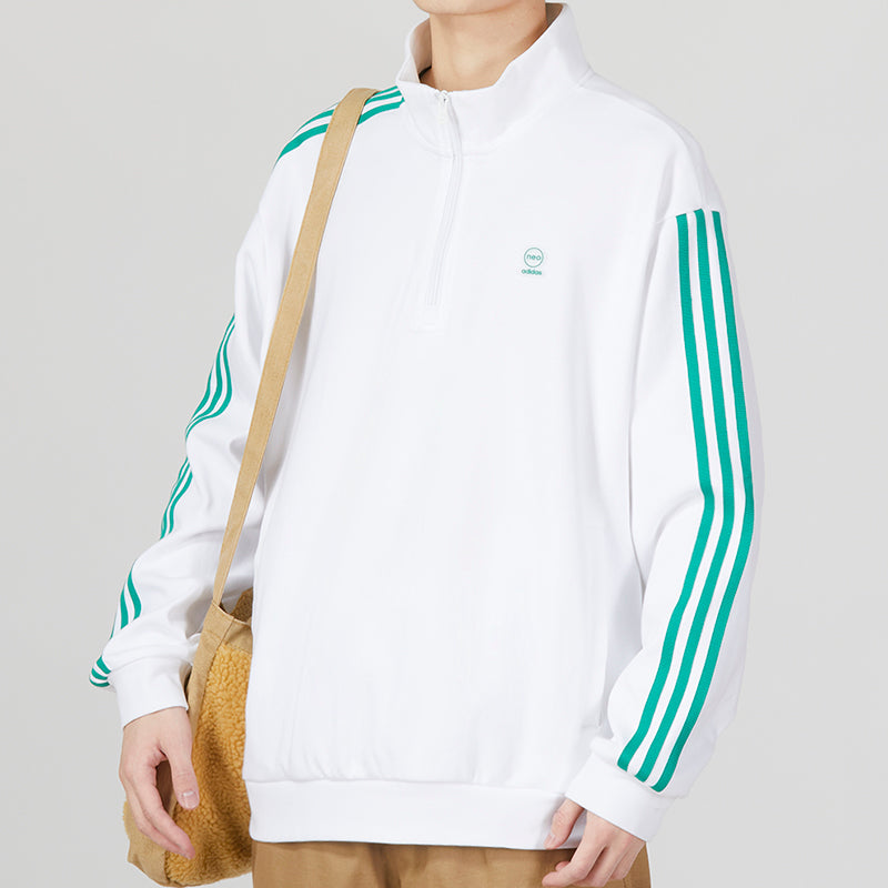 adidas Half-Zip Top 'White Green' IK5432