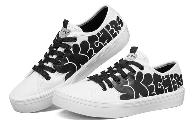 (WMNS) Jeremyville x Skechers V'Lites Low-Top Sneakers White/Black 66666301-WBK