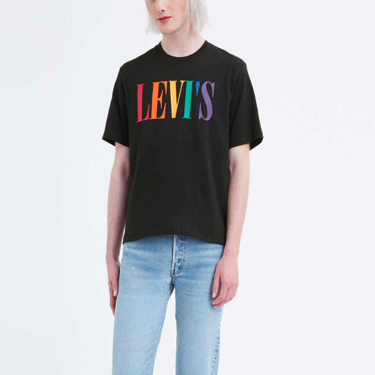 Levis logo Printing Short Sleeve Pullover Unisex Black 24671-0020