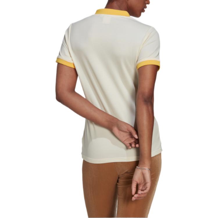 (WMNS) adidas Adicolor 70s V-Neck Tee 'Beige Yellow' IB2042