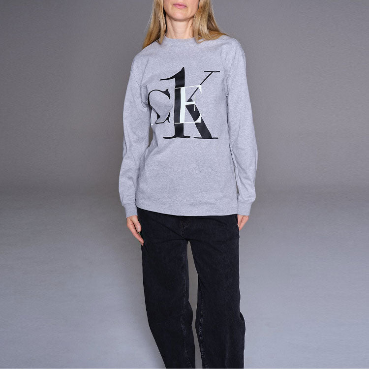 Palace X Calvin Klein Long Sleeve Logo T-Shirt 'Grey' P22CKLS004