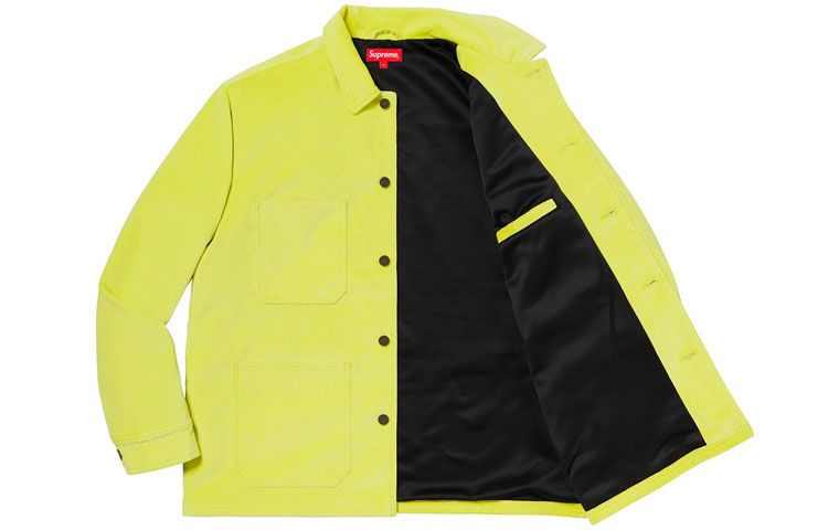 Supreme SS20 Week 1 Velvet Chore Coat 'Yellow' SUP-SS20-219