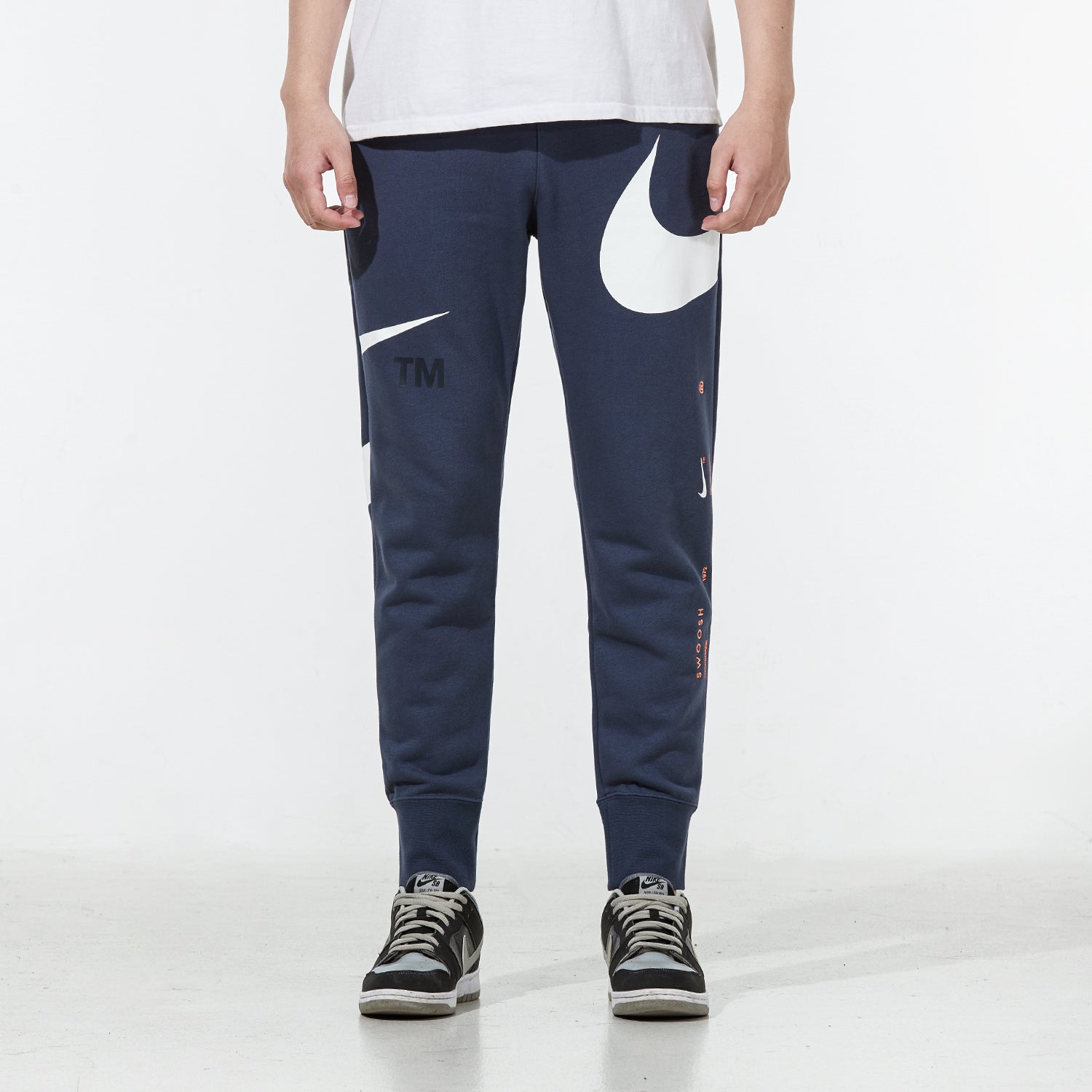 Men's Nike Large Logo Lacing Knit Bundle Feet Sports Pants/Trousers/Joggers Blue DD6092-437
