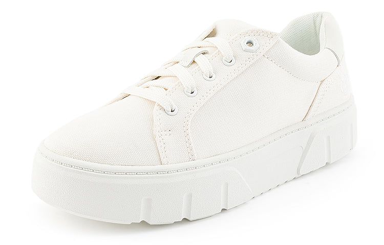 (WMNS) Timberland Laurel Court Low Lace Up Sneakers 'White Canvas' A5ZHGW