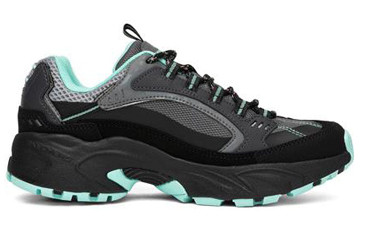 (WMNS) Skechers Stamina Running Shoes Black/Green 149017-BKMN