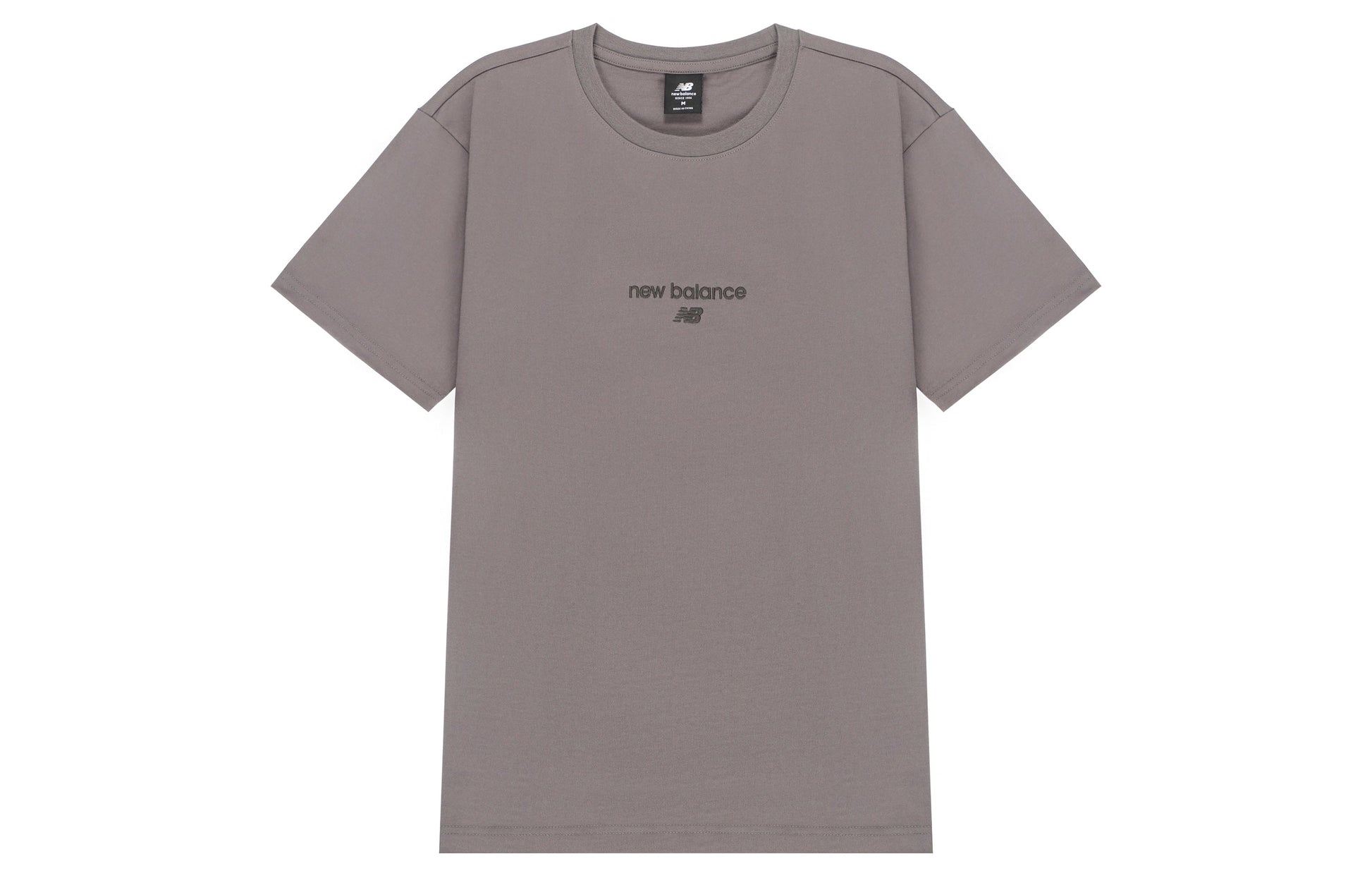 New Balance Logo Fleece T-shirt Asia Sizing 'Taupe' AMT21548-CEL