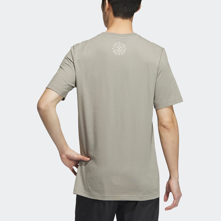 adidas Short Sleeve Mountain Graphic T-shirt 'Silver Pebble' IT8847