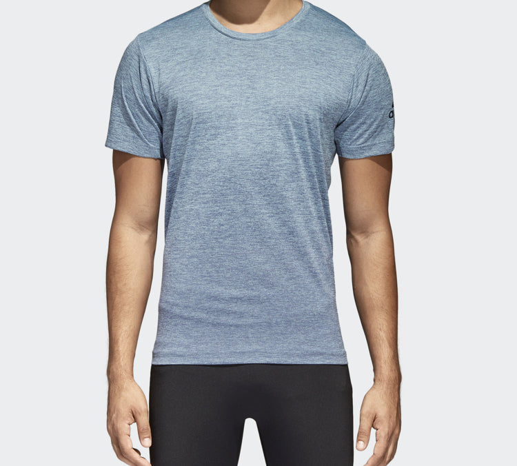 adidas FreeLift gradi Training Sports Short Sleeve Blue Gray CW3437